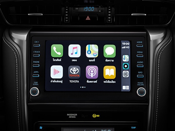8” Touchscreen Support Apple CarPlay  หน้าจอสัมผัสขนาด 8 นิ้ว รองรับ Apple CarPlay