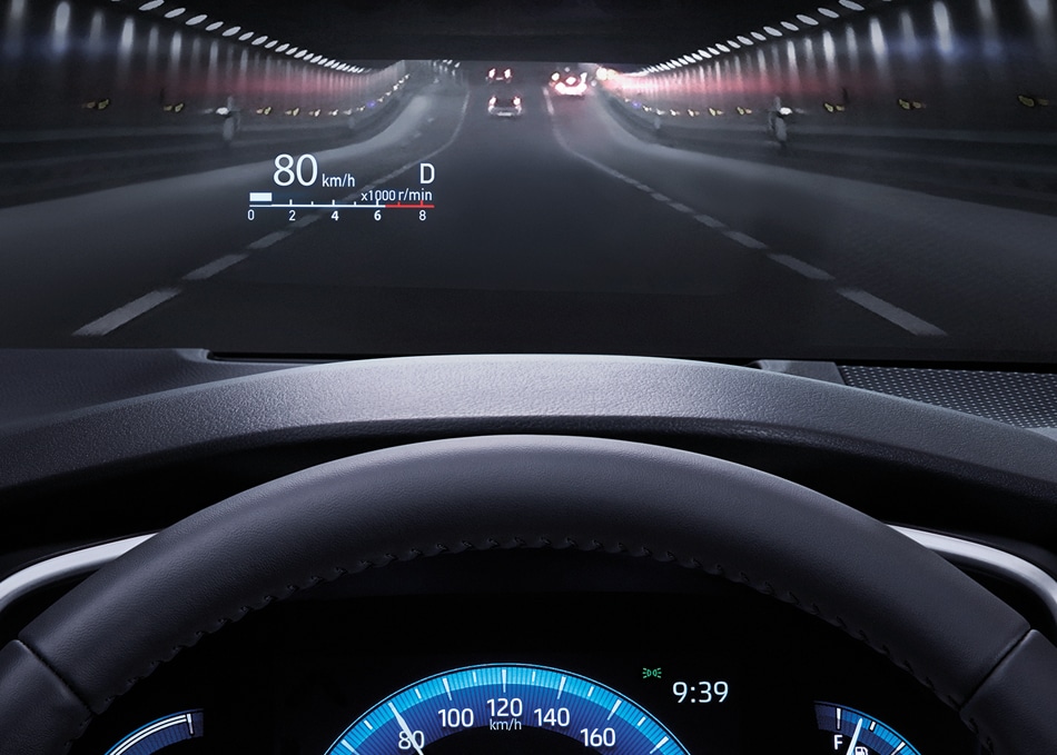 Head Up Display หน้าจอแสดงผลข้อมูลการขับขี่แบบสีบนกระจกหน้ารถ