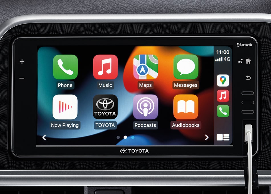 หน้าจอสัมผัสขนาด 7 นิ้วรองรับ Apple Carplay และ Android Auto พร้อมช่องเชื่อมต่อ USB